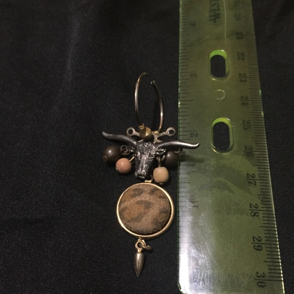 Unique Western-style dangle hoop earrings - Picture 2 of 5